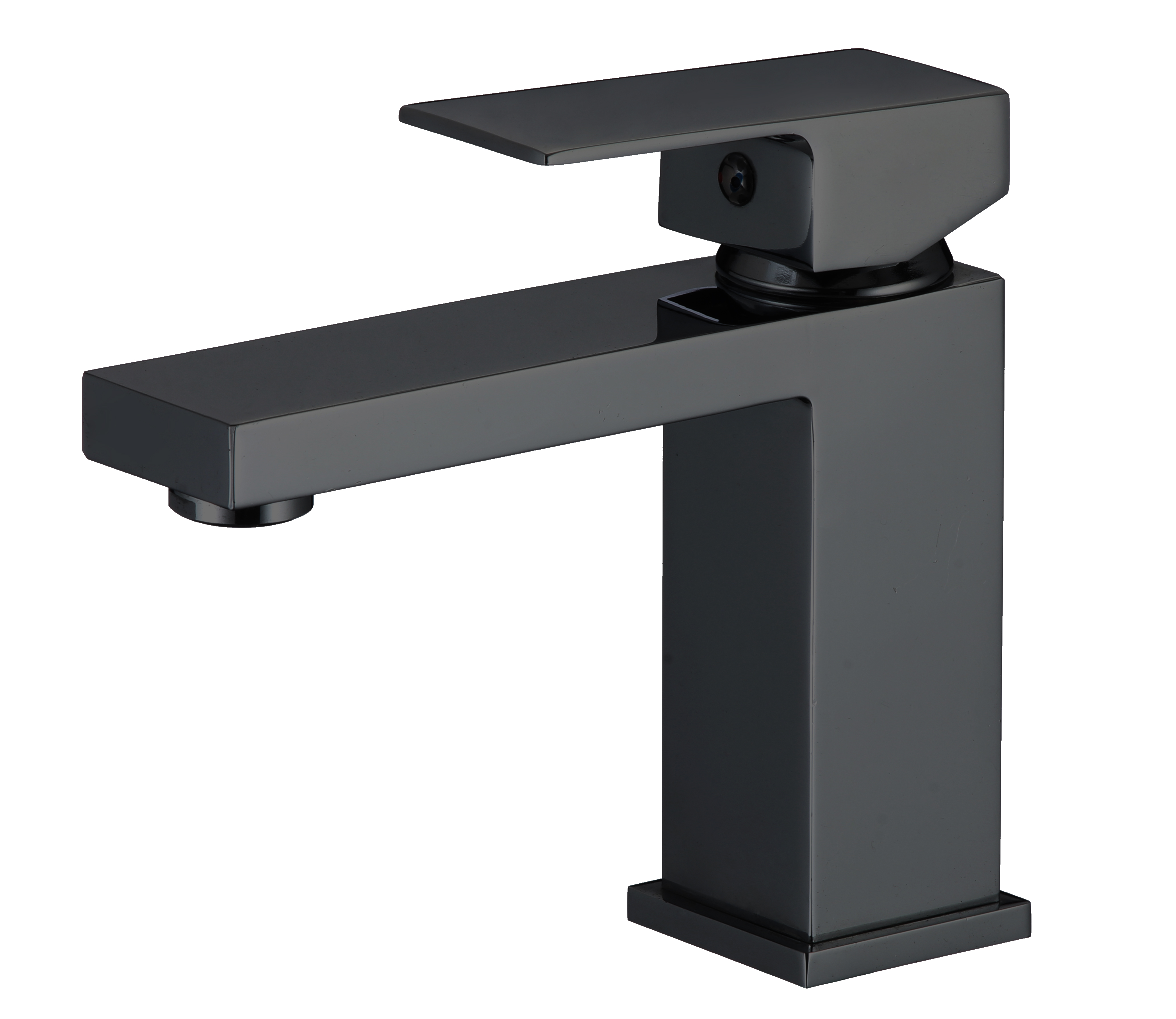 Grifo de lavabo empotrado ovalado con embellecedor cuadrado negro mate  serie sil – VALAZ – Fabricación y comercialización de grifería