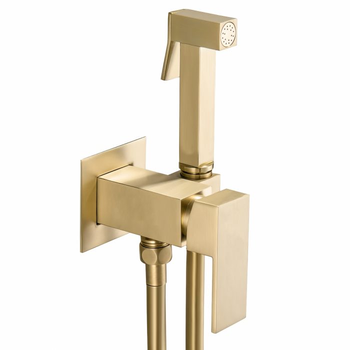 Grifo de bidet empotrado cuadrado oromate Serie tajo